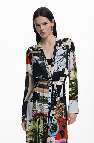 DESIGUAL Shirt midi dress designed by Mr. Christian Lacroix Multi 3