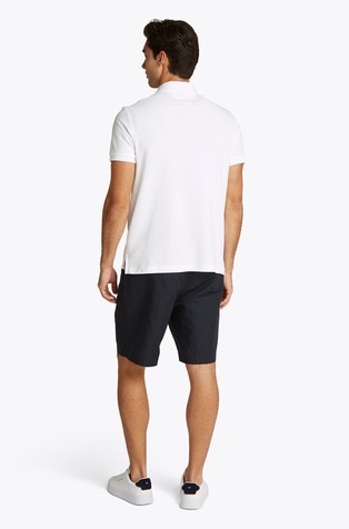 TOMMY HILFIGER Polo majica s kontrastnim vezenim monogramom Bela - White 2