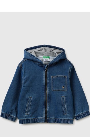 Denim jakna s kapuco