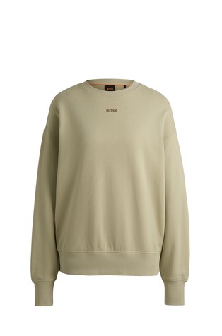 Oversized fit bombažen pulover z logotipom
