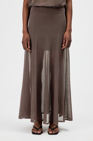 Maxi skirt in fine knit