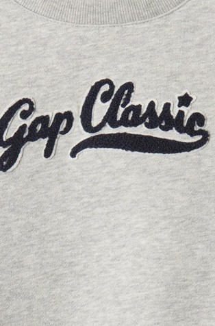 GAP babyGap Athletic Logo Sweatshirt Dress Light Heather Grey B08 3