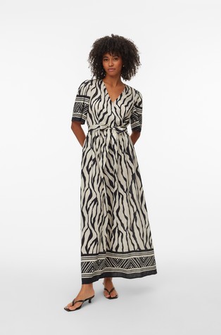 VMKAMILLE dolga obleka iz mešanice viskoze