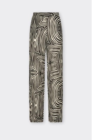 Viscose palazzo pants with geometric print