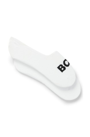 Two-pack of invisible socks with logo details
