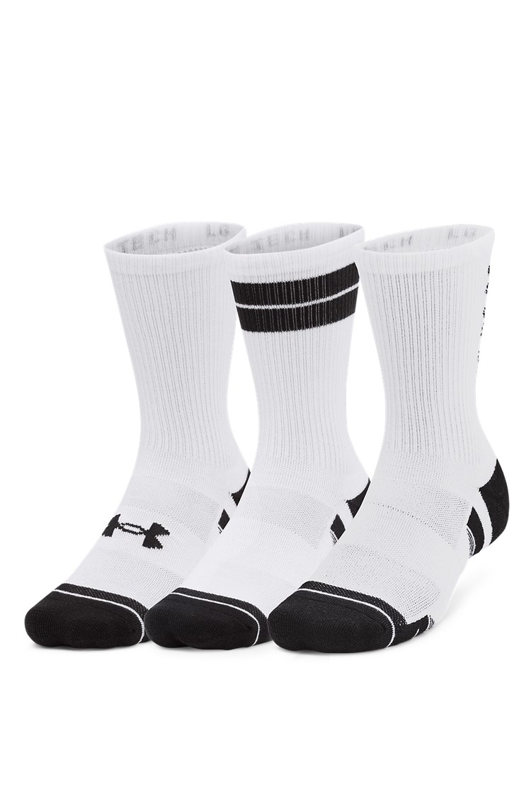 UNDER ARMOUR Performance Tech paket 3 parov unisex nogavic Bela - White 