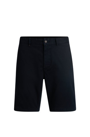 Slim fit kratke hlače iz raztegljivega bombažnega kepra