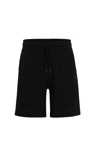 HUGO BOSS Regular fit kratke hlače z logo našitkom Črna - Black 4
