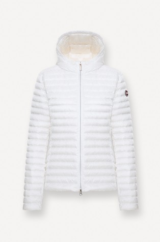 Water-repellent down jacket with hood