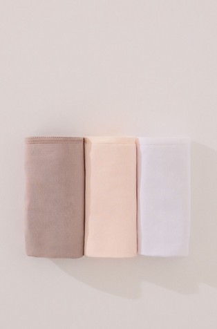 WOMEN'SECRET Paket 3 spodnjih hlačk iz mikrofibre s širokim stranskim delom Večbarvna - Multi 2