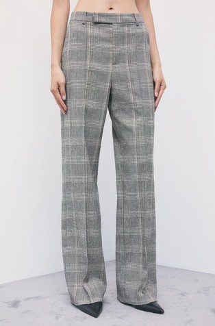Relaxed fit hlače s karirastim vzorcem