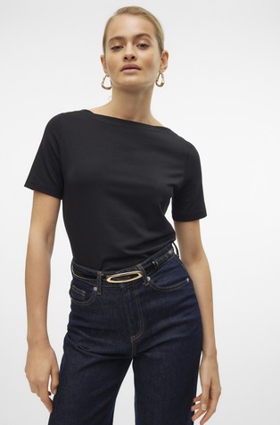 VERO MODA VMPANDA T-shirt in modal-blend Black 5