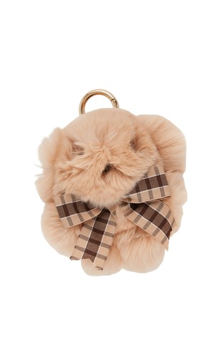 Minnie faux-fur teddy charm