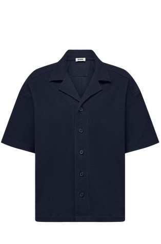 Pletena bombažna srajca s kratkimi rokavi