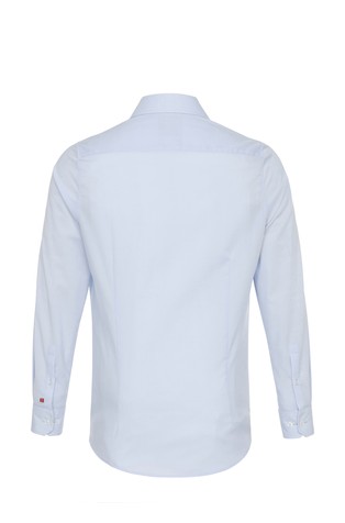 PURE H.TICO Slim fit City srajca z dolgimi rokavi Modra - Light Blue 2