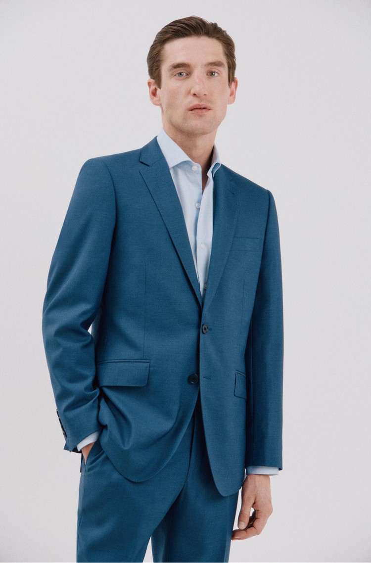 CORTEFIEL Serie XXI slim fit suknjič Modra - Blue 