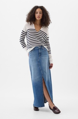 Denim Maxi Skirt