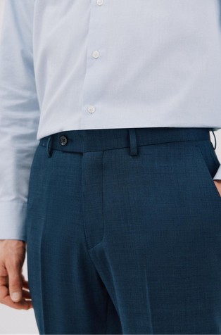 CORTEFIEL Slim fit trousers in wool blend Blue 4