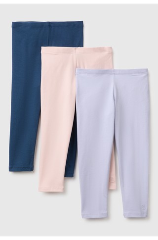 Three leggings in stretch cotton
