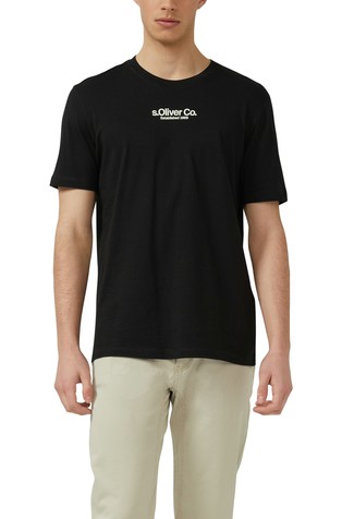 Bombažna majica s kratkimi rokavi in logo potiskom