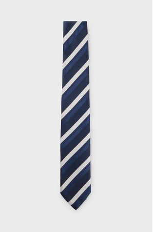 Silk-blend tie with all-over jacquard pattern