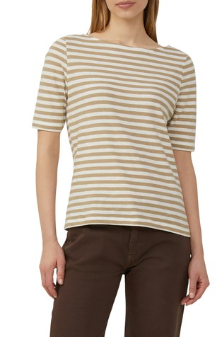 Slim fit striped cotton T-shirt