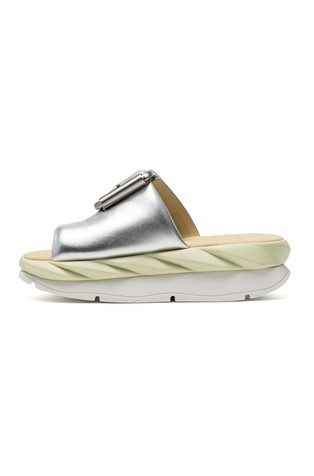 4CCCCEES Mellow Glow Slides Silver 3