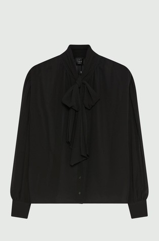 Art. 365 bluza s pentljo iz prosojnega žoržeta