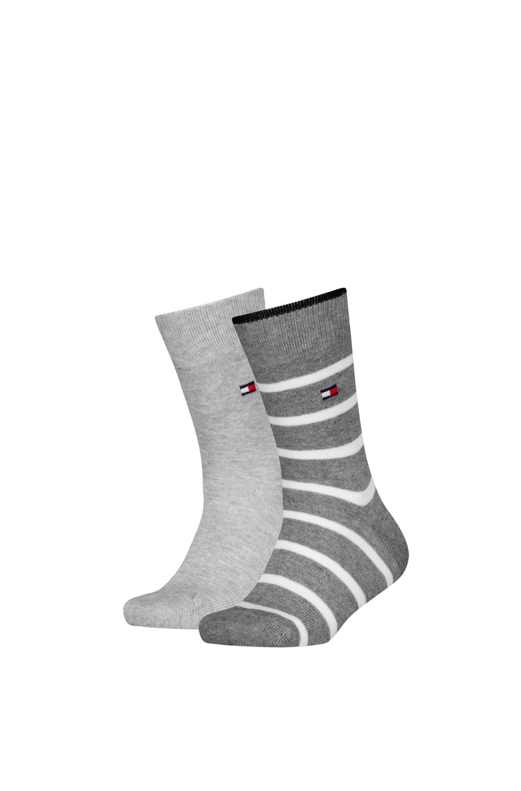 TOMMY HILFIGER 2-Pack Breton Stripe Socks Grey With Stripe 