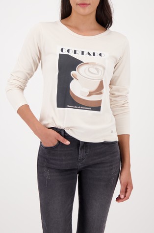 Majica z dolgimi rokavi in potiskom