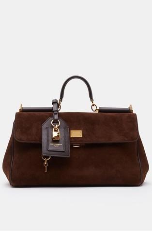 Medium My Sicily handbag in calfskin suede