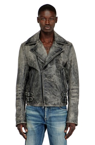 Leather biker jacket