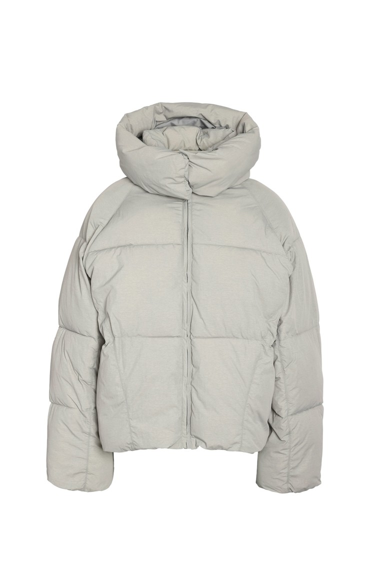 NOISY MAY NMCODDY hooded puffer jacket Ghost Gray 