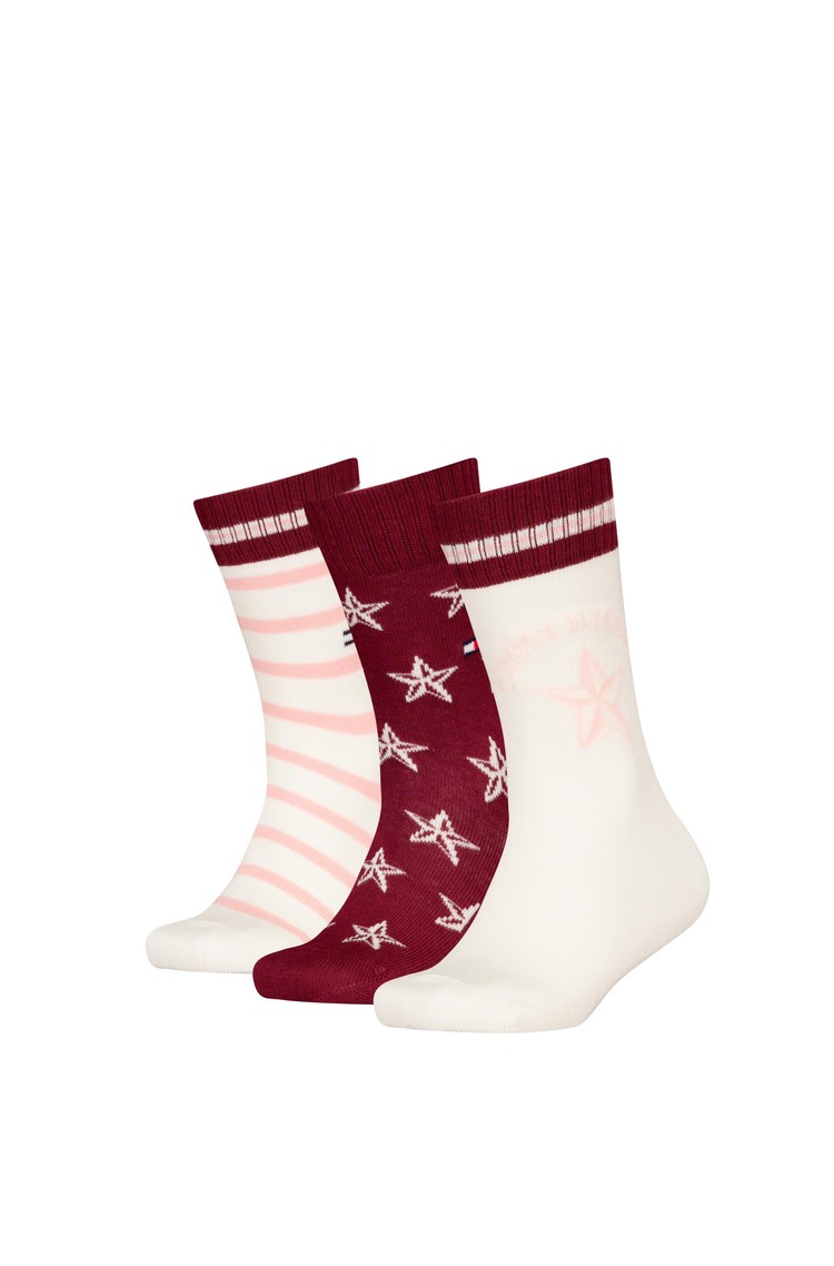 TOMMY HILFIGER 3-pack Socks Gift Box Red/White/Pink 