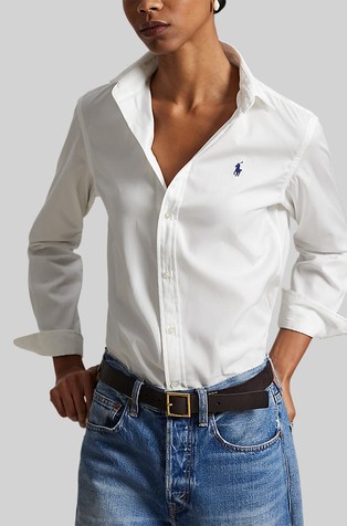 Slim fit bombažna srajca