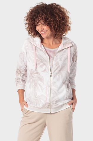 Vzorčasta jopa s kapuco