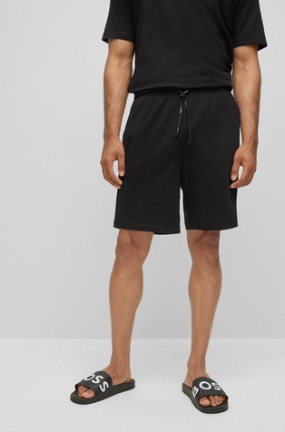 Contrast-logo shorts in stretch cotton