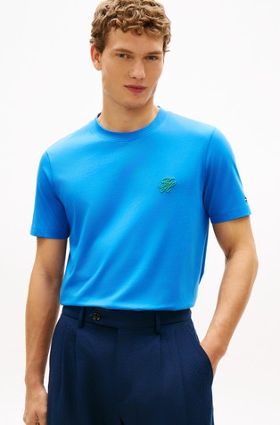 Majica iz jerseya z vezenim logotipom