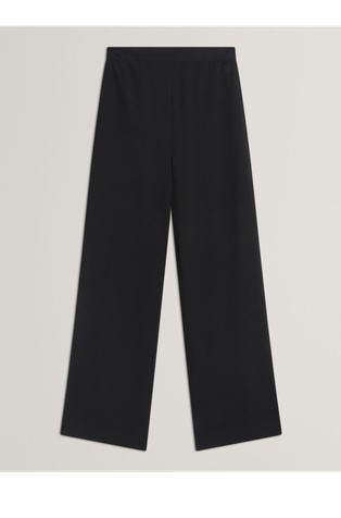 Hlače s plisiranim detajlom na širokih hlačnicah