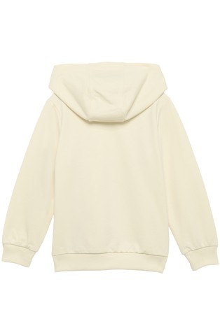 S.OLIVER Hooded sweatshirt with small print detail Beige 2