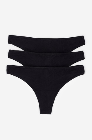 3 cotton thongs pack
