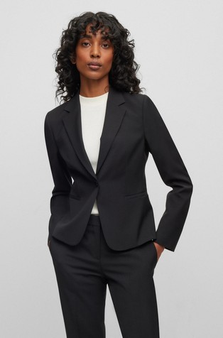 Slim-fit jacket in virgin wool