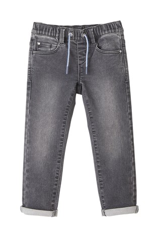 Slim fit jeans hlače z zatezno vrvico