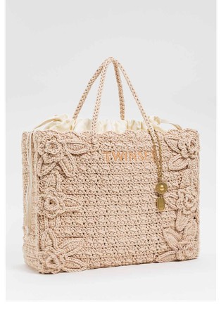 Kvačkana shopper torba z obeskom