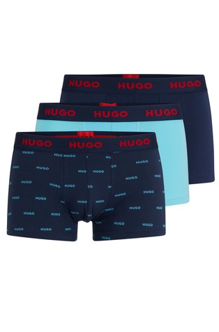 Paket 3 bombažnih boksaric z logo pasom