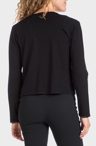 PUNT ROMA Knitted jumper in viscose blend with sequin details Black 2