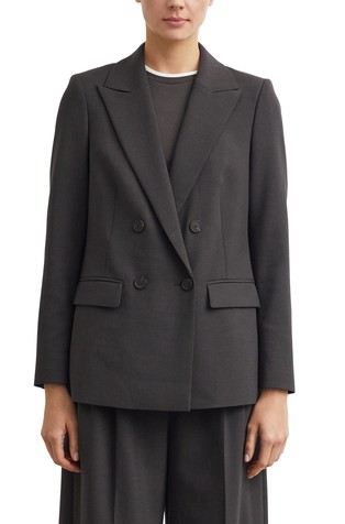 Double-breasted blazer made from a viscose blend