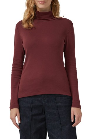 Slim fit cotton longsleeve with turtleneck