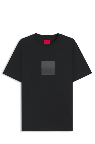 Cotton-jersey T-shirt with logo print