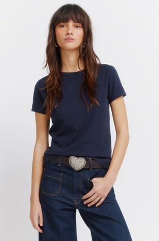 Cotton basic fitted T-shirt